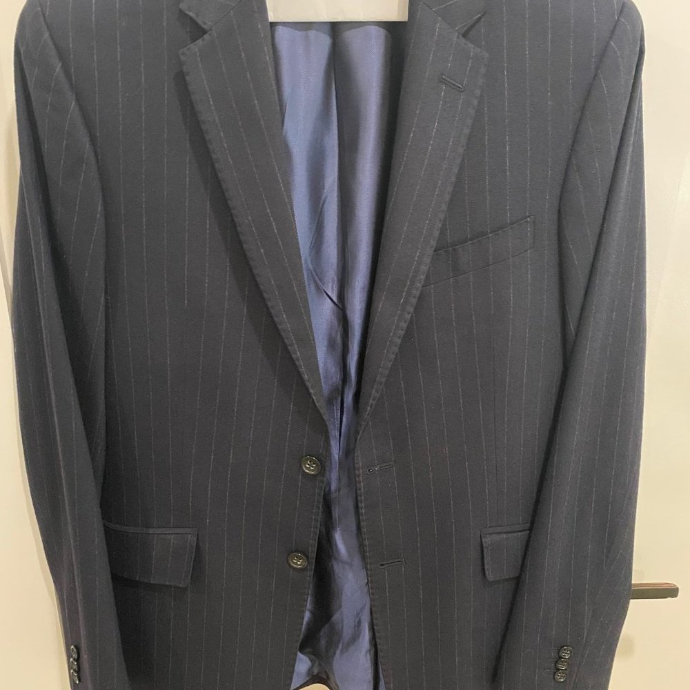 Banana Republic wool blazer blue w/ stripe 40R